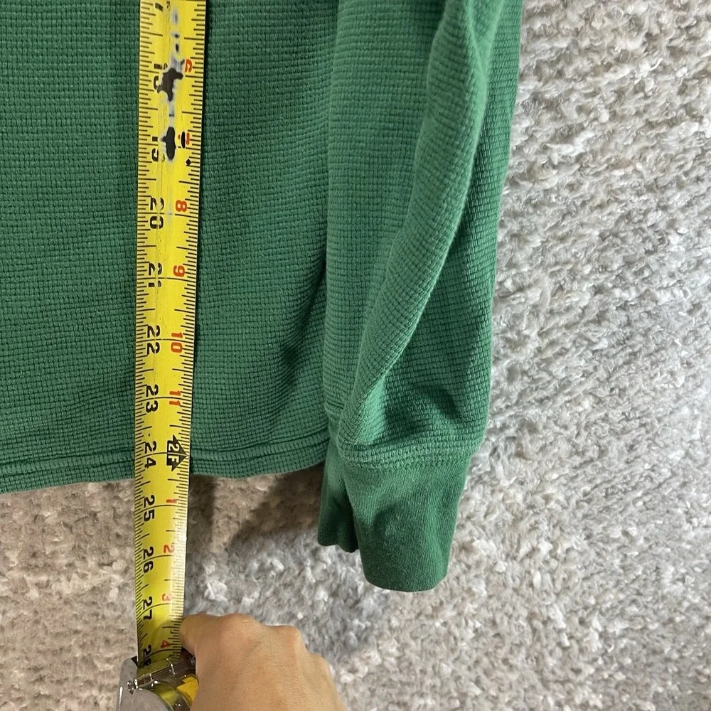 Polo Ralph Lauren Green L Waffle Knit Pullover Sweatshirt Top Casual Lounge
